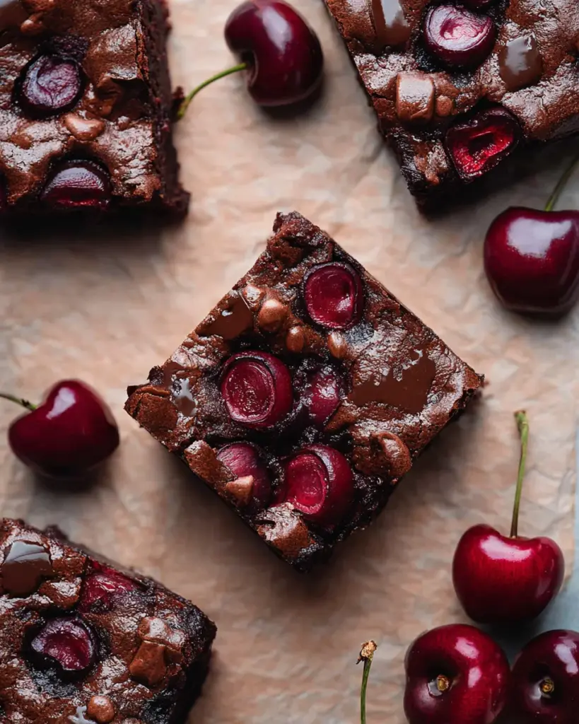 Roasted Chocolate Cherry Brownies