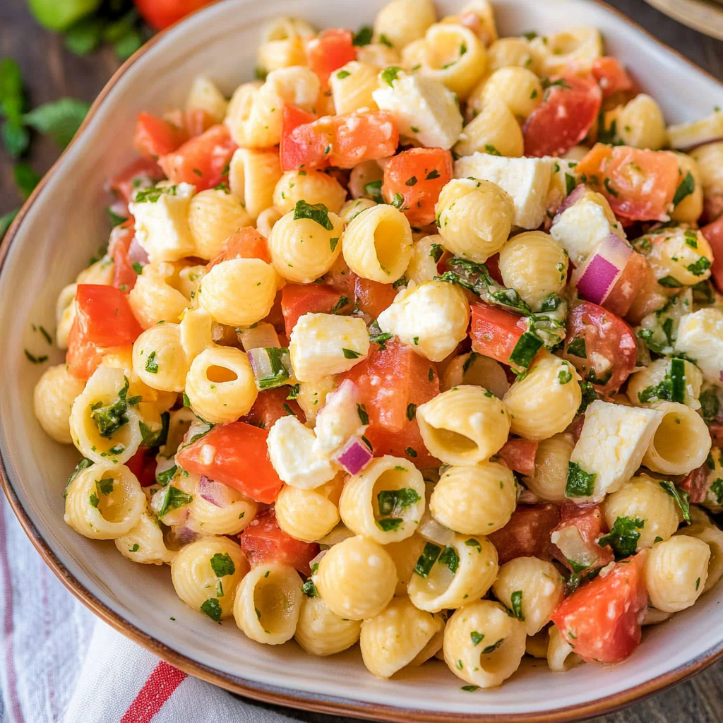 Bruschetta Pasta Salad Recipe preparation