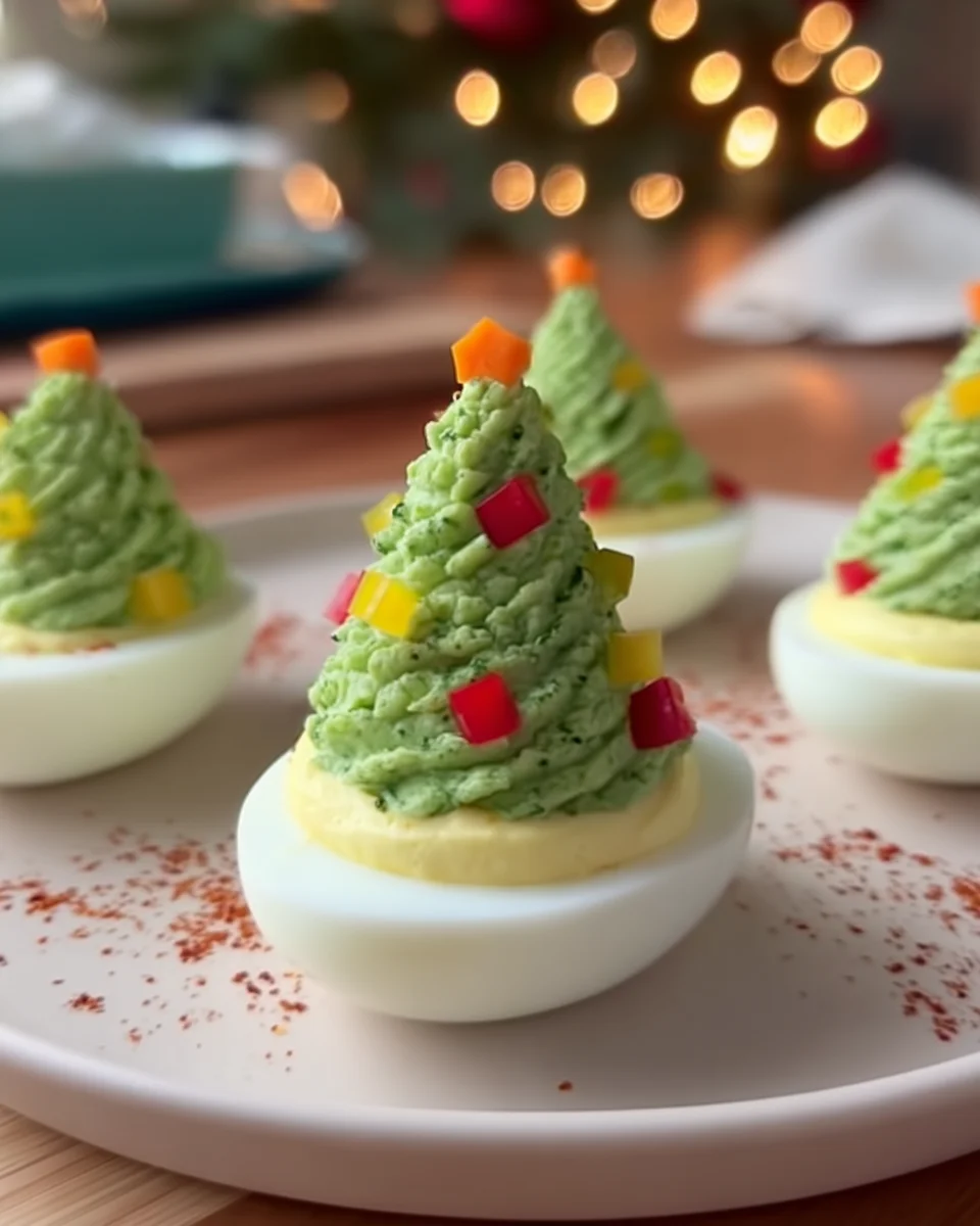 Deviled Egg Christmas Trees Deviled