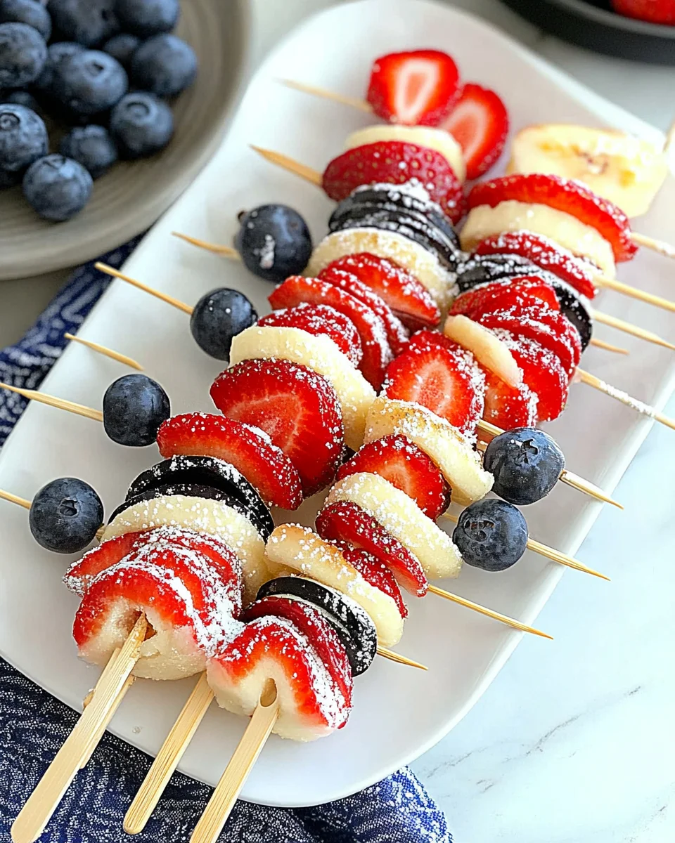 Red White and Blue Fruit Kabobs Red,