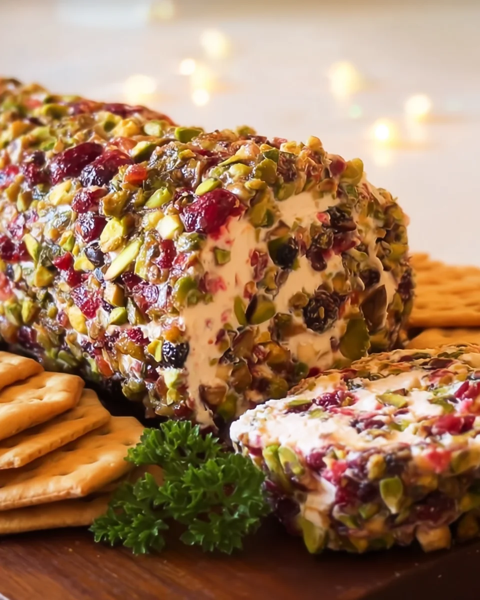 Cranberry Pistachio Cheese Log (10 minutes) Cranberry