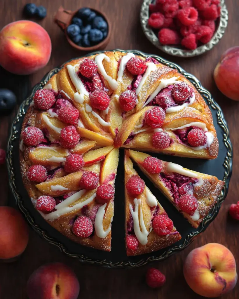 raspberry peach cake raspberry peach cake