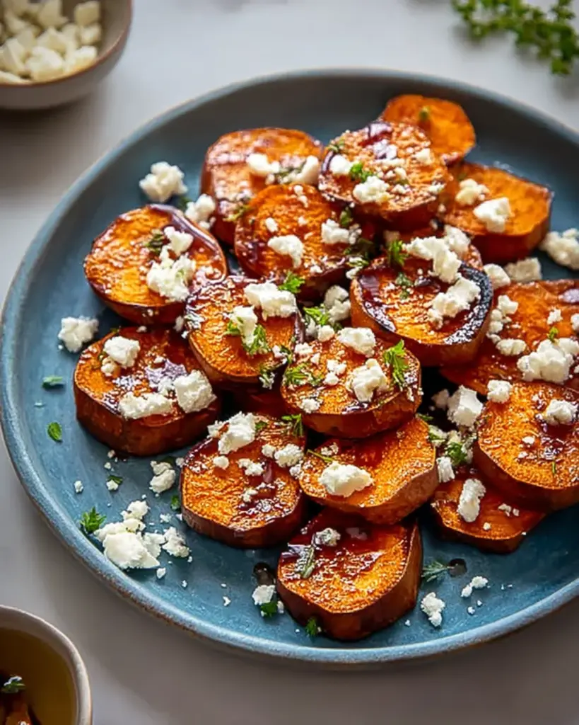 Honey Feta Sweet Potato Rounds
