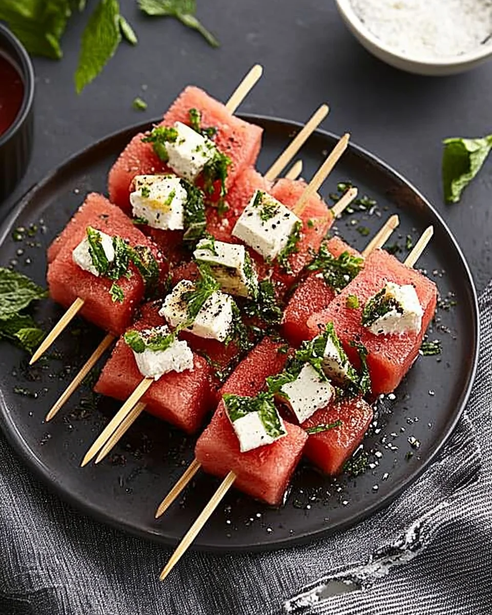Watermelon-Feta Skewers Watermelon-Feta