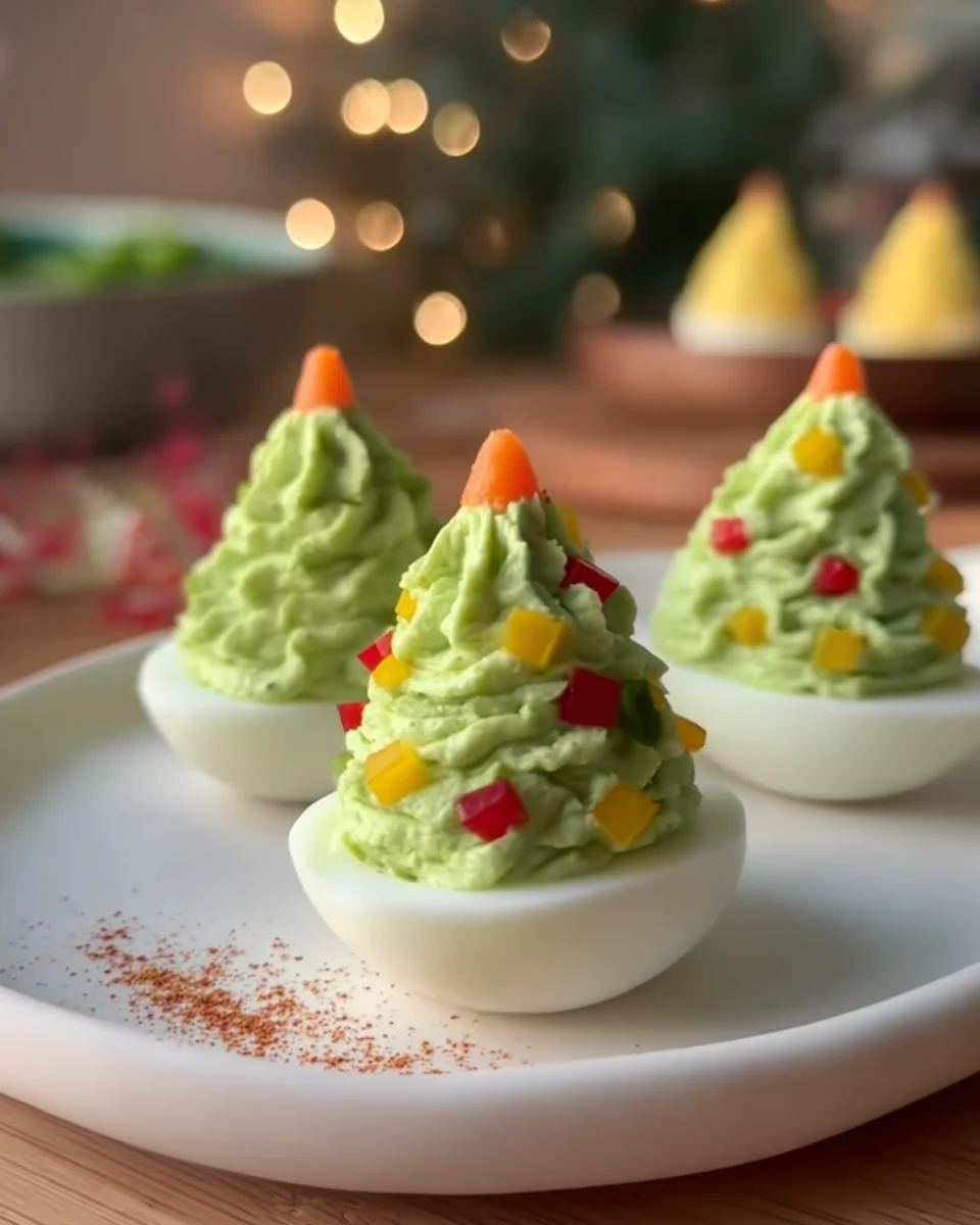 Deviled Egg Christmas Trees Deviled