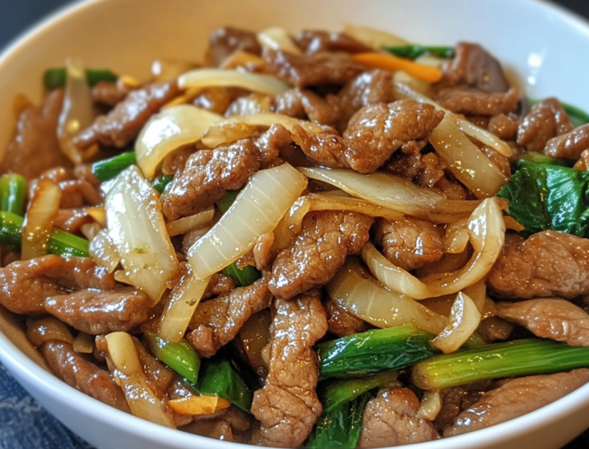 Chinese Beef and Onion Stir Fry