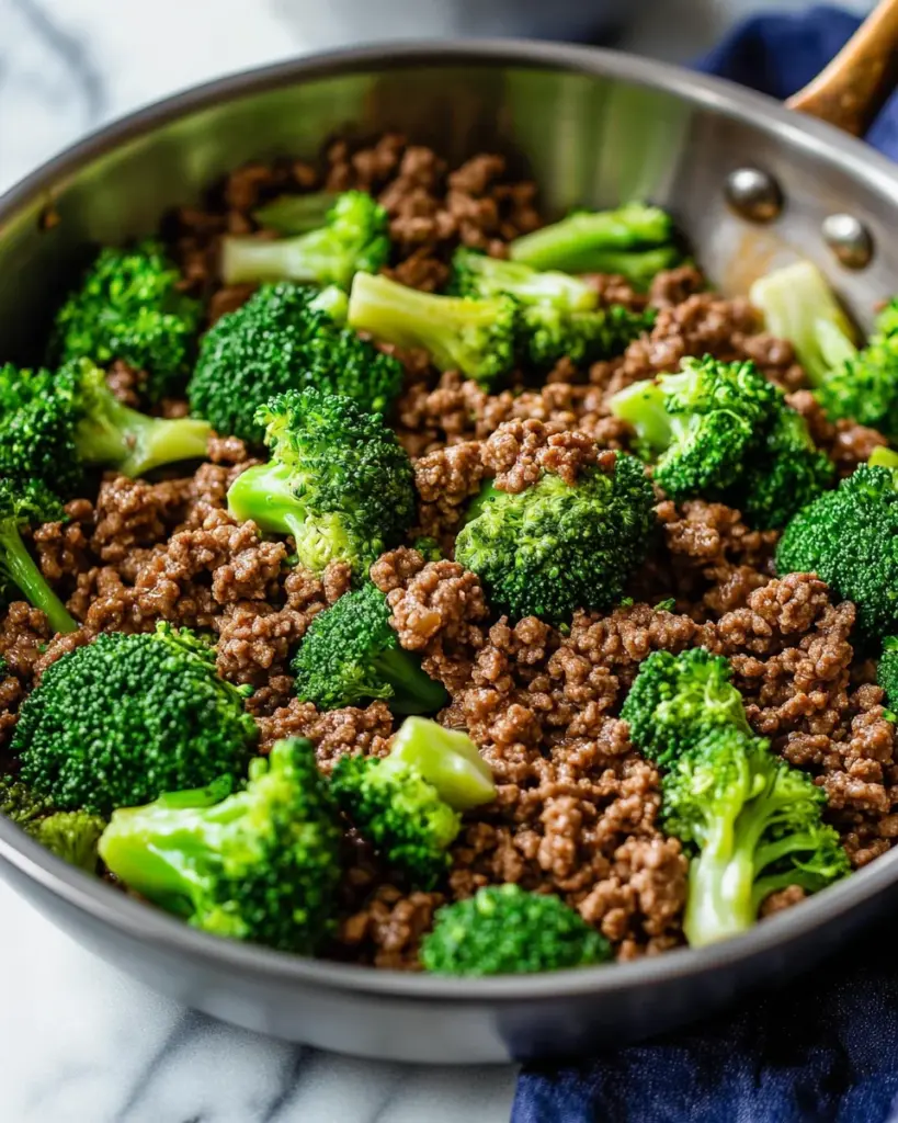 Ground Beef and Broccoli