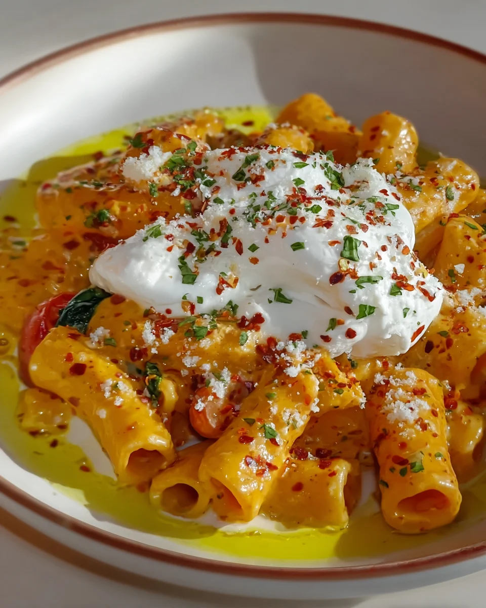 Creamy Burrata Tortiglioni Creamy