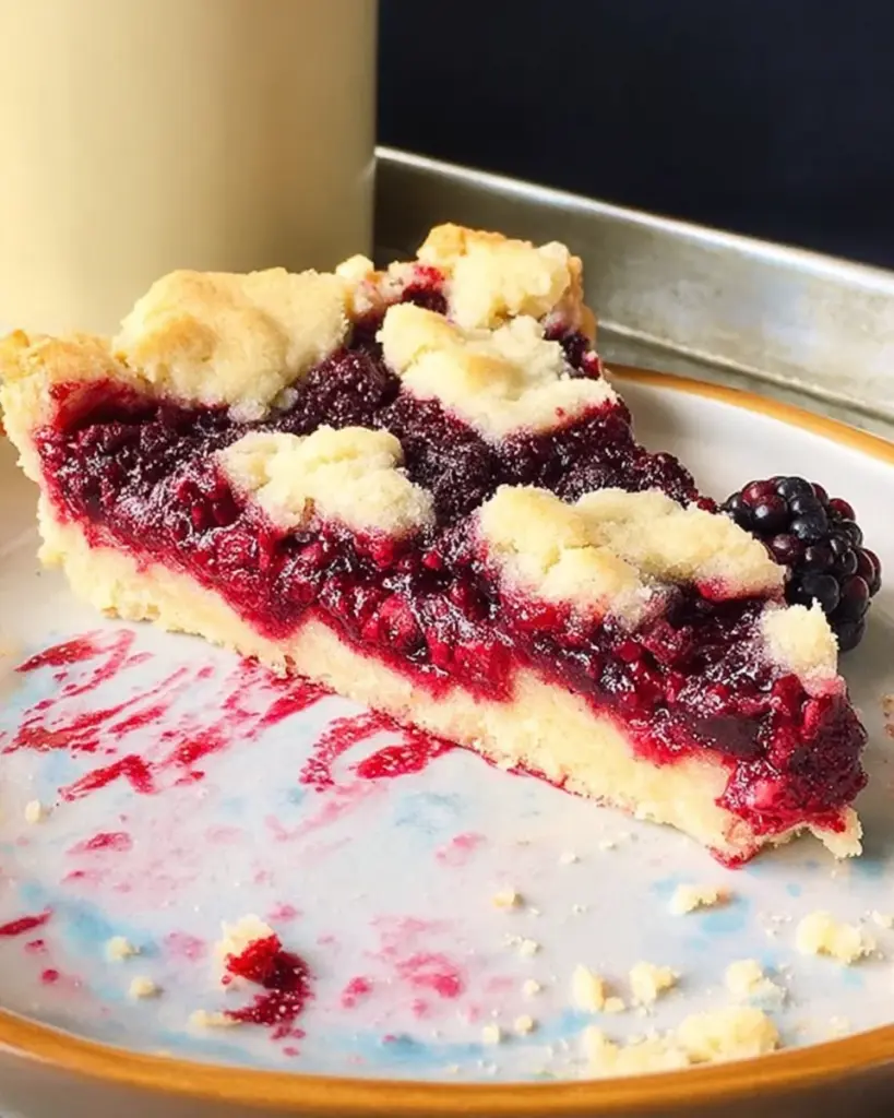 Blackberry Shortbread Wedges