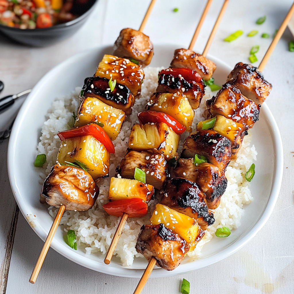Teriyaki Pineapple Chicken Kabobs