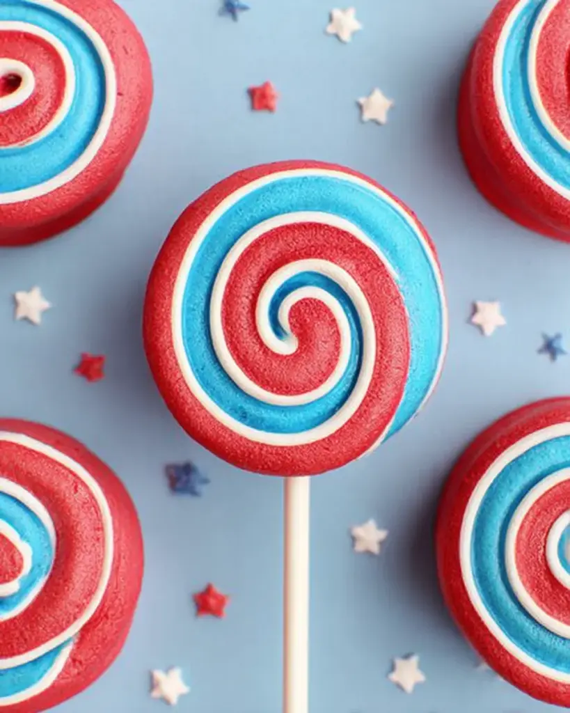 4th of July Marshmallow Pinwheels