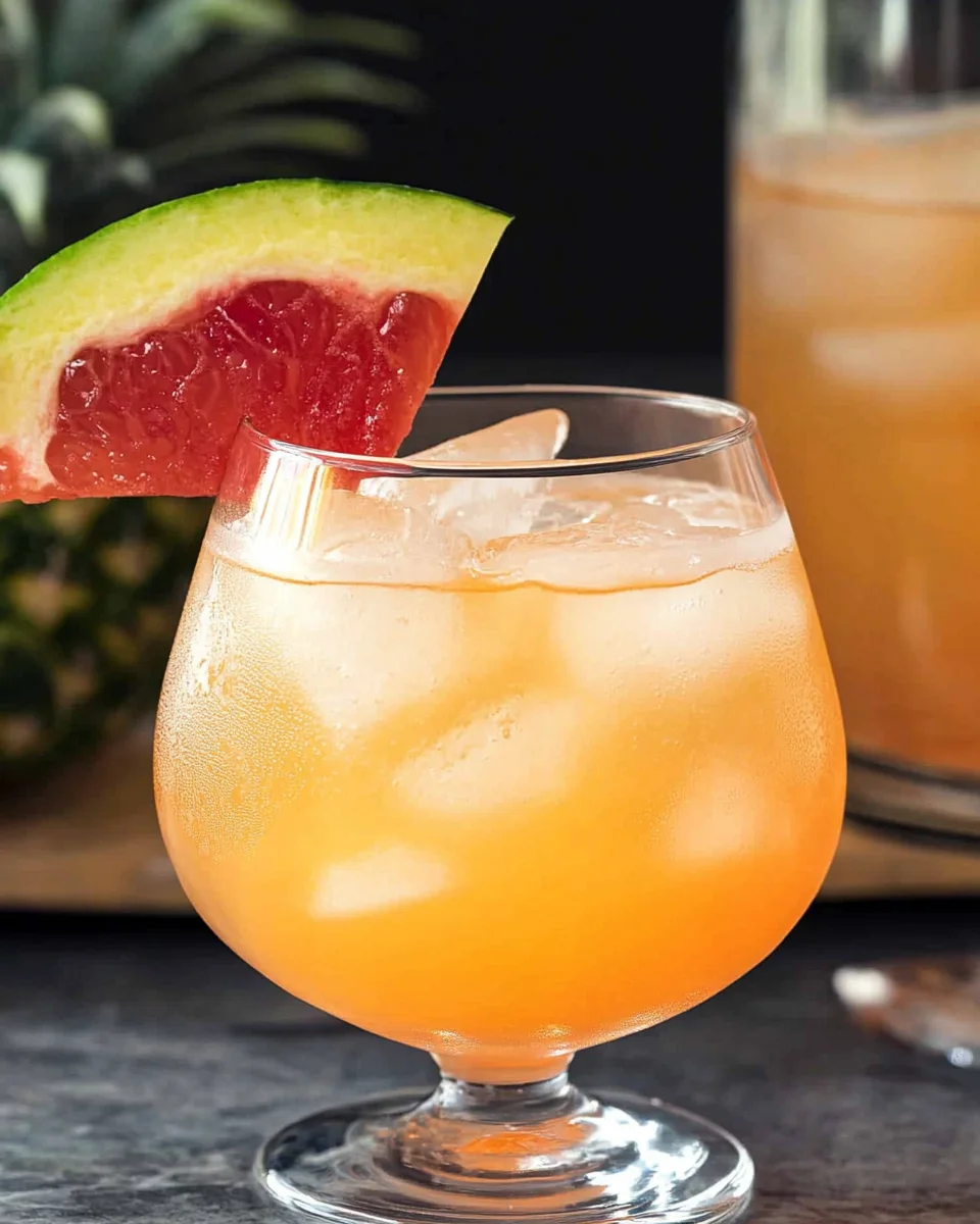 Rum-Less Rum Punch Mocktail Rum-Less