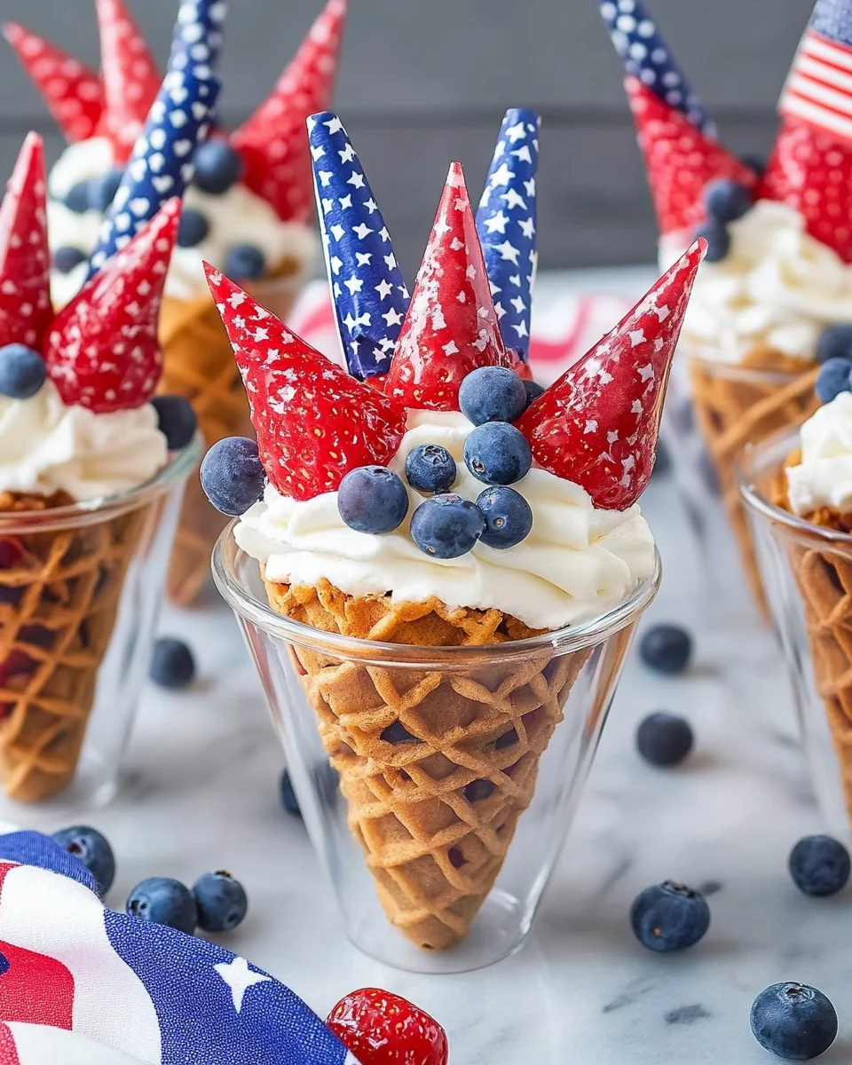 Patriotic Fruit Cones Patriotic