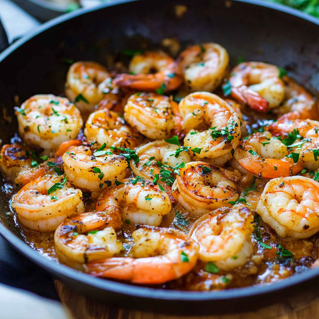 Garlic Butter Shrimp Skillet