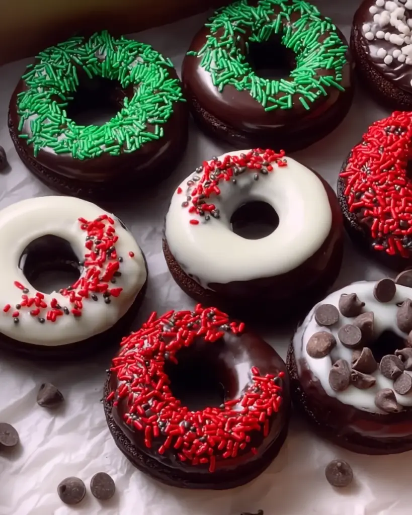 Mini Double Chocolate Cake Donuts