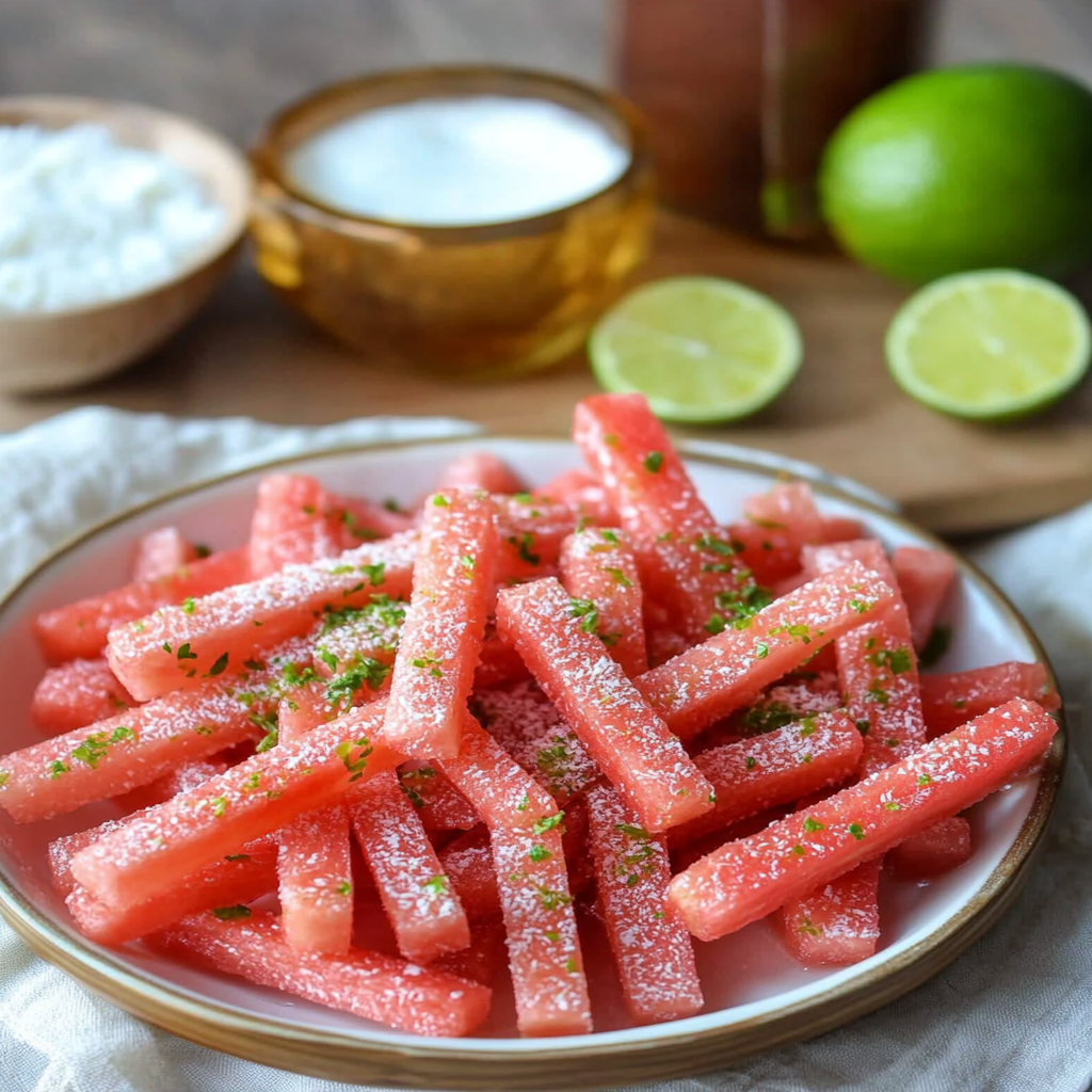Watermelon Fries with Coconut Lime Dip Watermelon Fries with Coconut Lime Dip