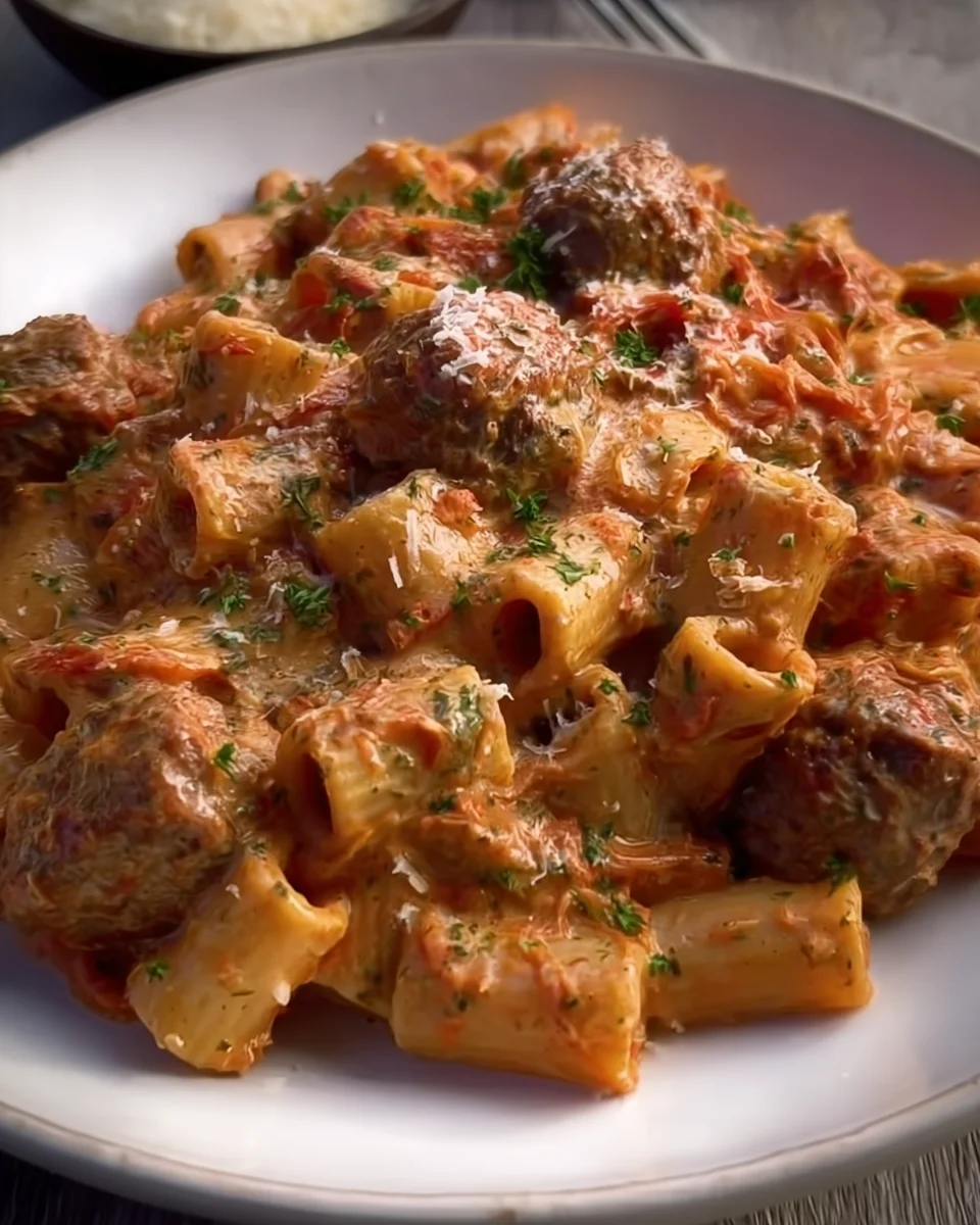 Creamy Meatball Pasta Creamy
