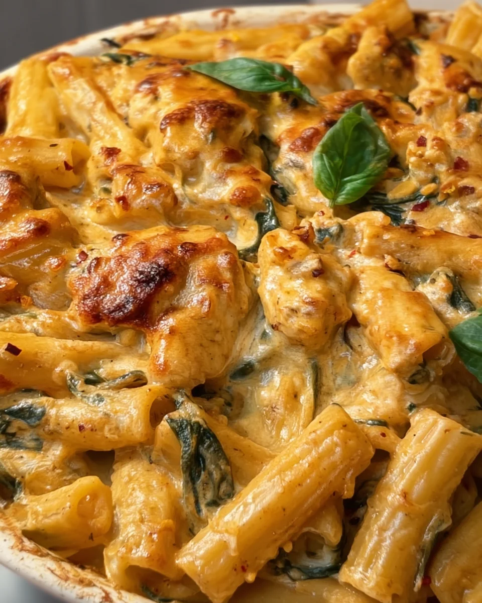 Creamy Pesto Chicken Pasta Bake Creamy