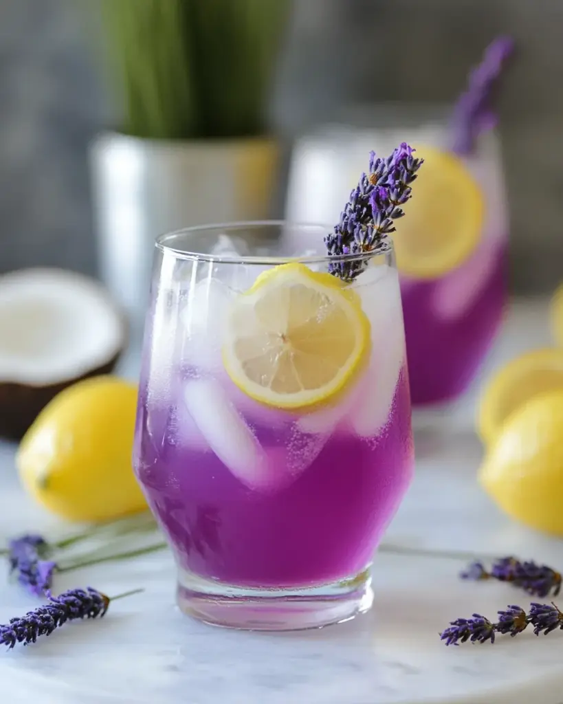 Coconut Lavender Lemonade Mocktail Recipe