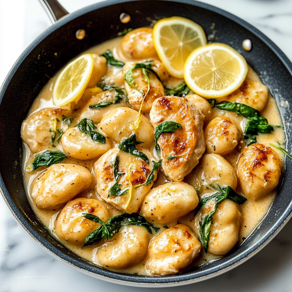 One Pan Lemon Chicken Gnocchi