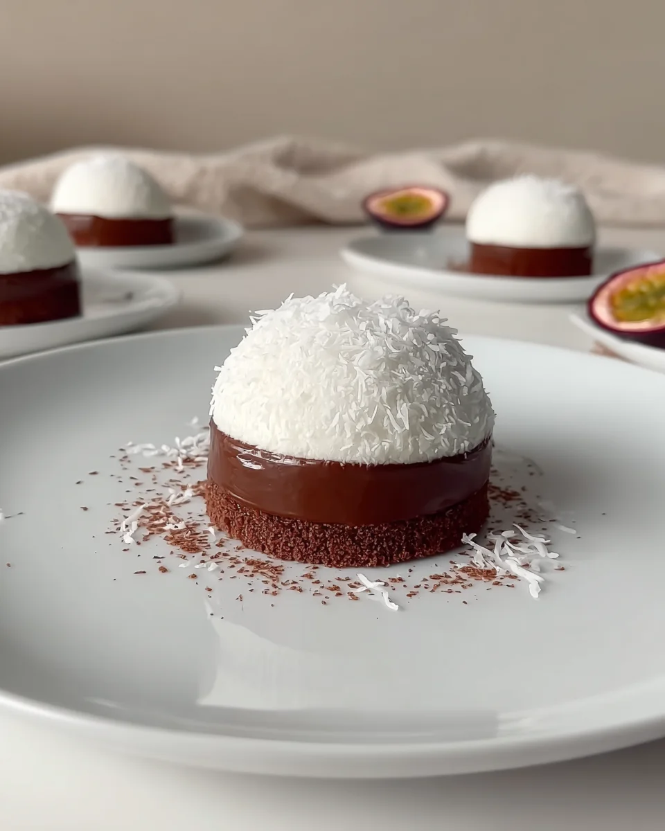 Coconut Dome with Chocolate Coconut