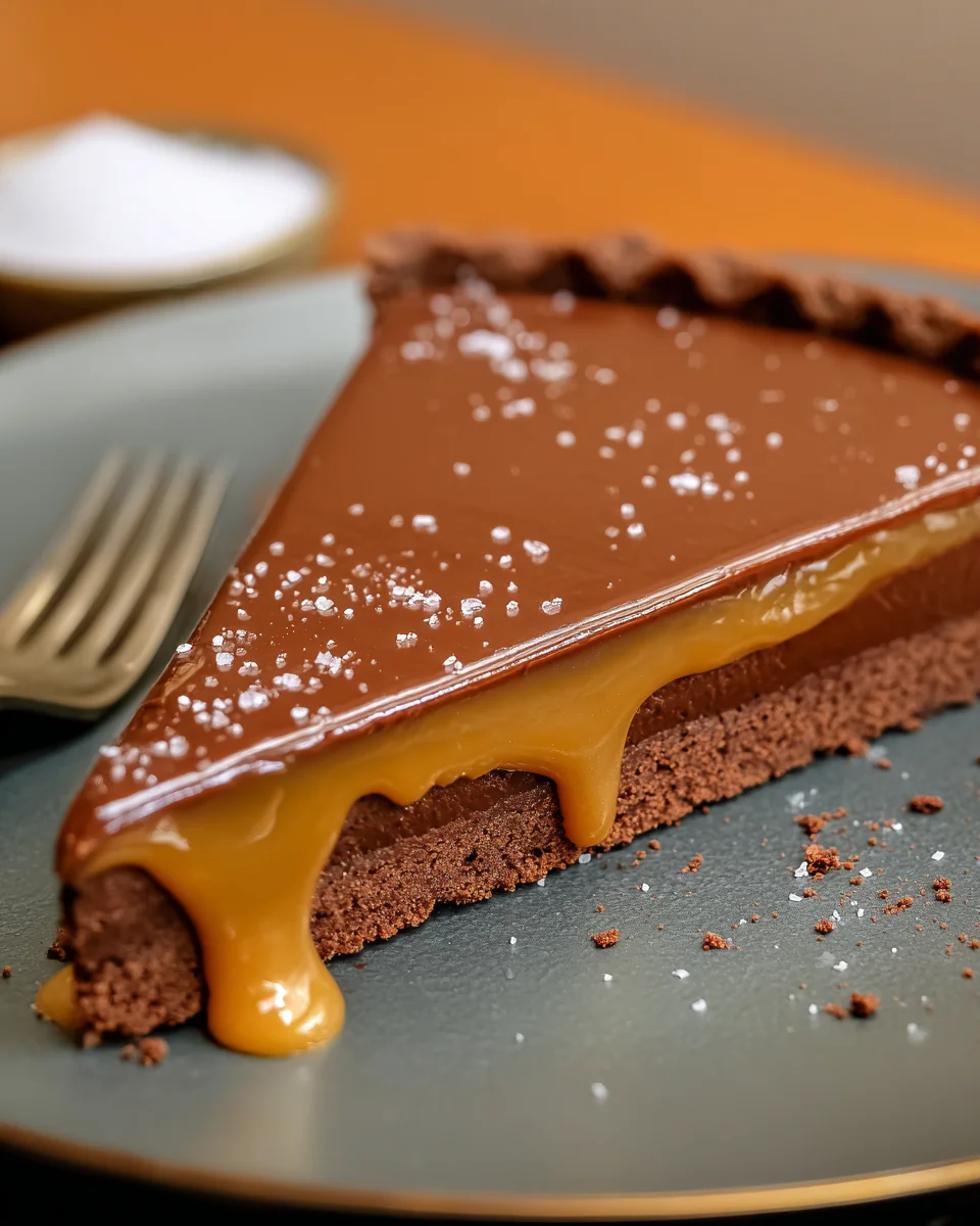 Salted Caramel Chocolate Tart