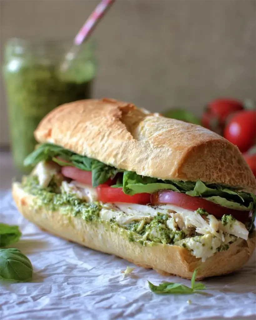 chicken pesto sandwich