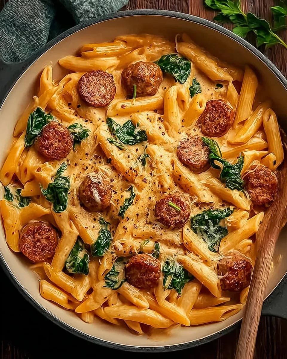 One Pot Creamy Cajun Sausage Pasta (30-Minutes) One