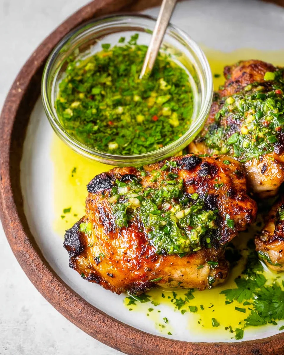 Chimichurri Chicken Thighs Chimichurri