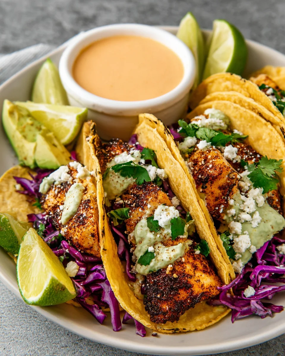 Blackened Fish Tacos Blackened