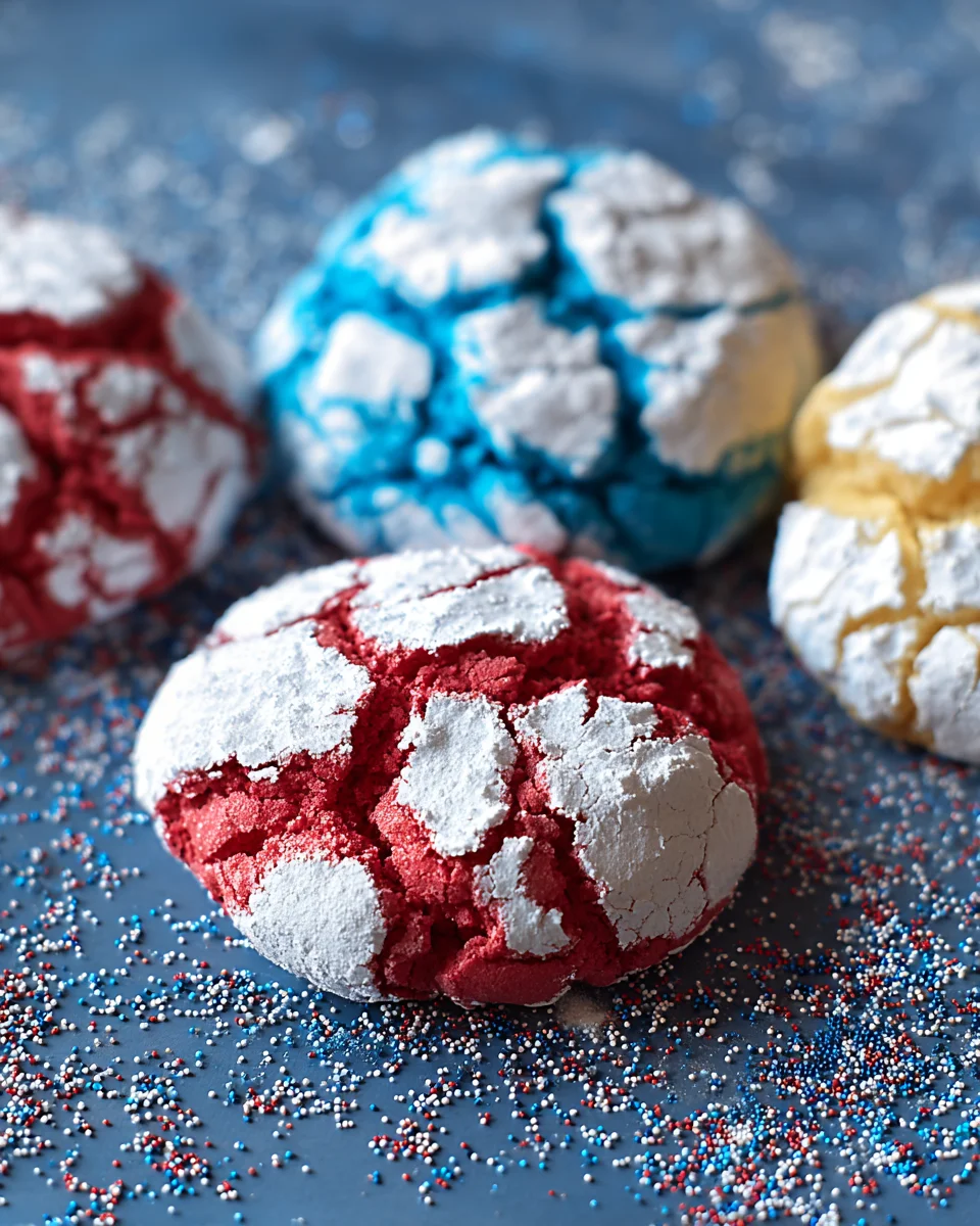 4th of July Crinkle Cookies 4th