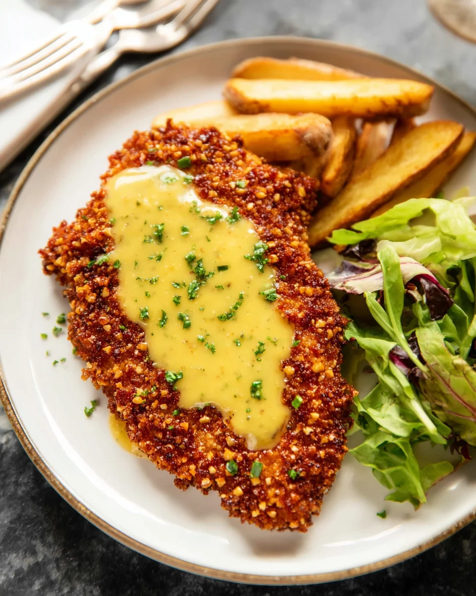 Pretzel Crusted Chicken with Honey Mustard Sauce Pretzel
