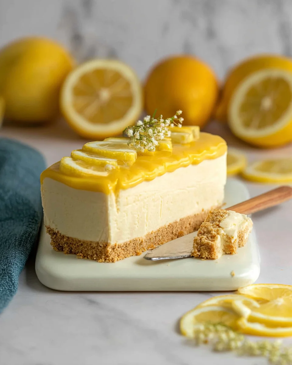 Vegan Lemon Cheesecake (No-Bake) Vegan