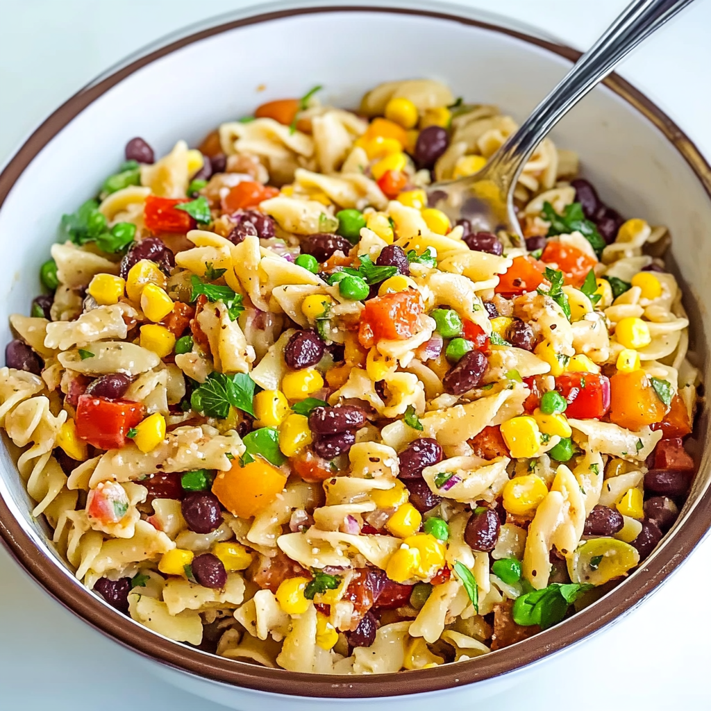 Cowboy Pasta Salad Serving and storing