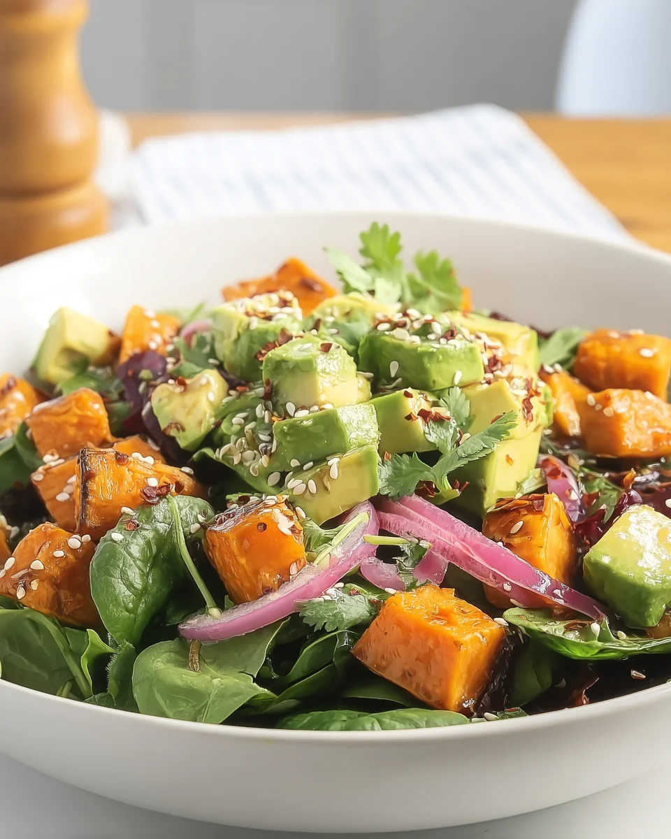 Roasted Sweet Potato and Avocado Salad Roasted