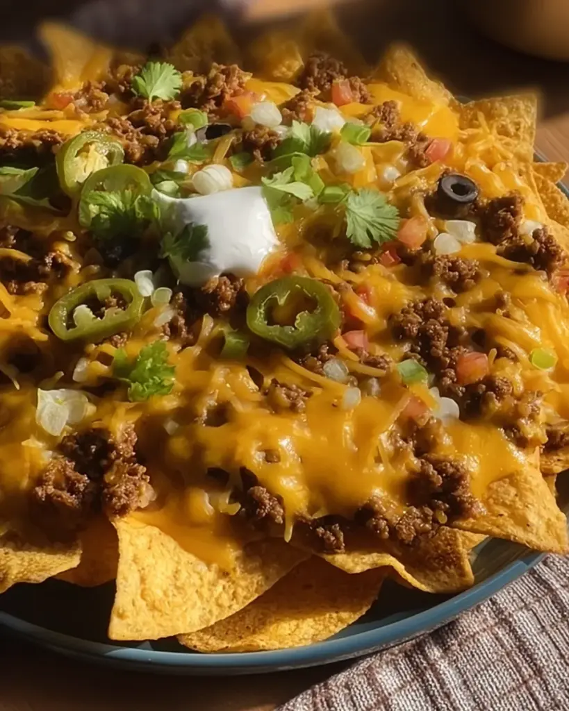 Cheesy Beef Nachos Cheesy Beef Nachos
