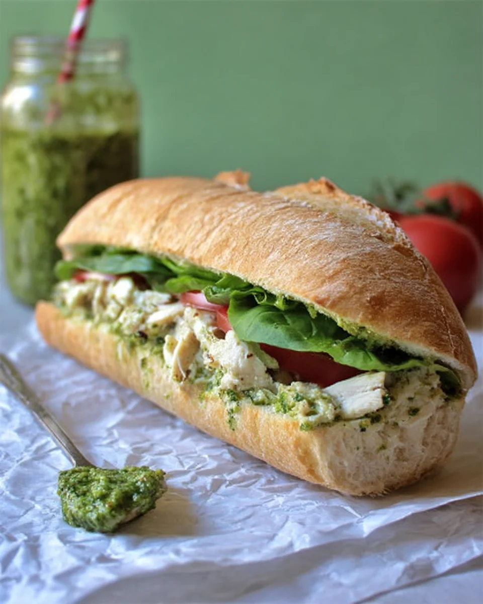 chicken pesto sandwich chicken