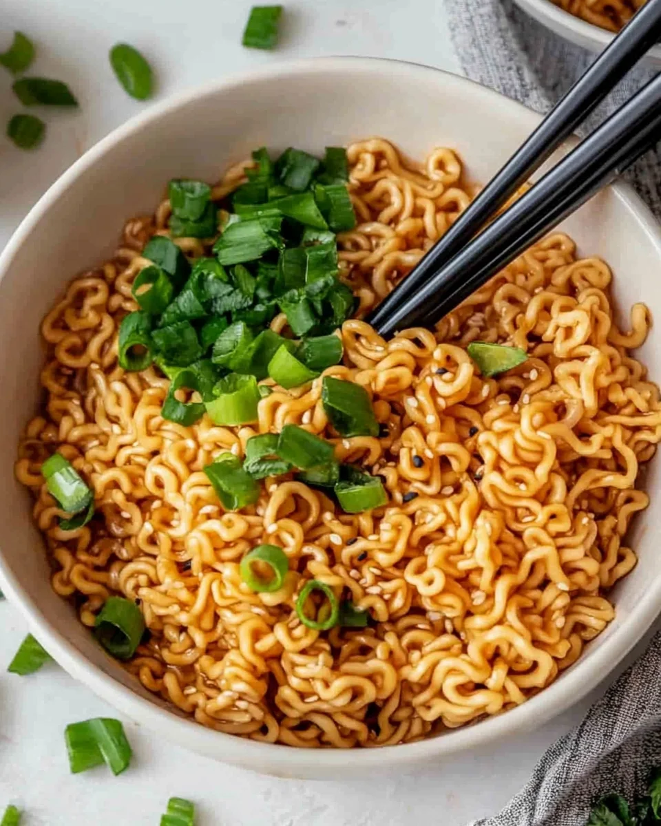 10 Minute Sesame Garlic Ramen Noodles 10