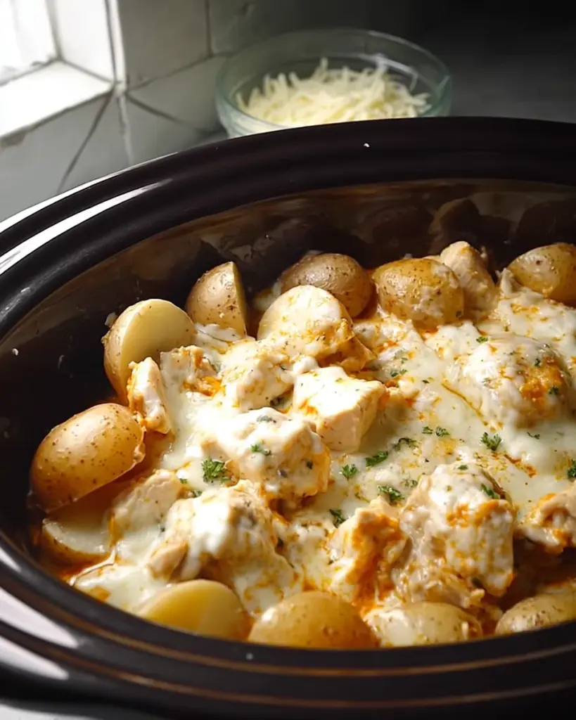 Slow Cooker Parmesan Garlic Chicken and Potatoes Slow Cooker Parmesan Garlic Chicken and Potatoes