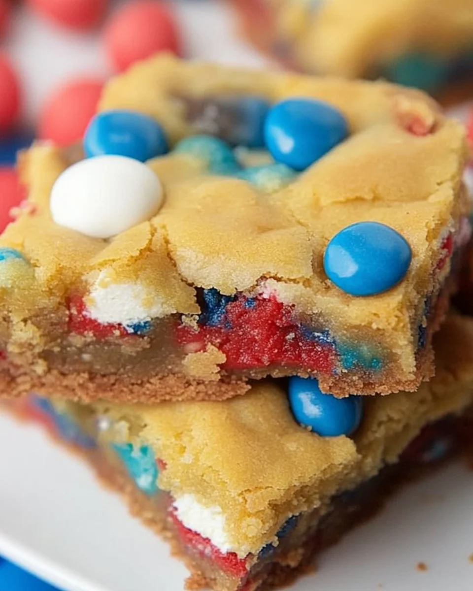4th of July Cake-Mix Cookie Bars 4th