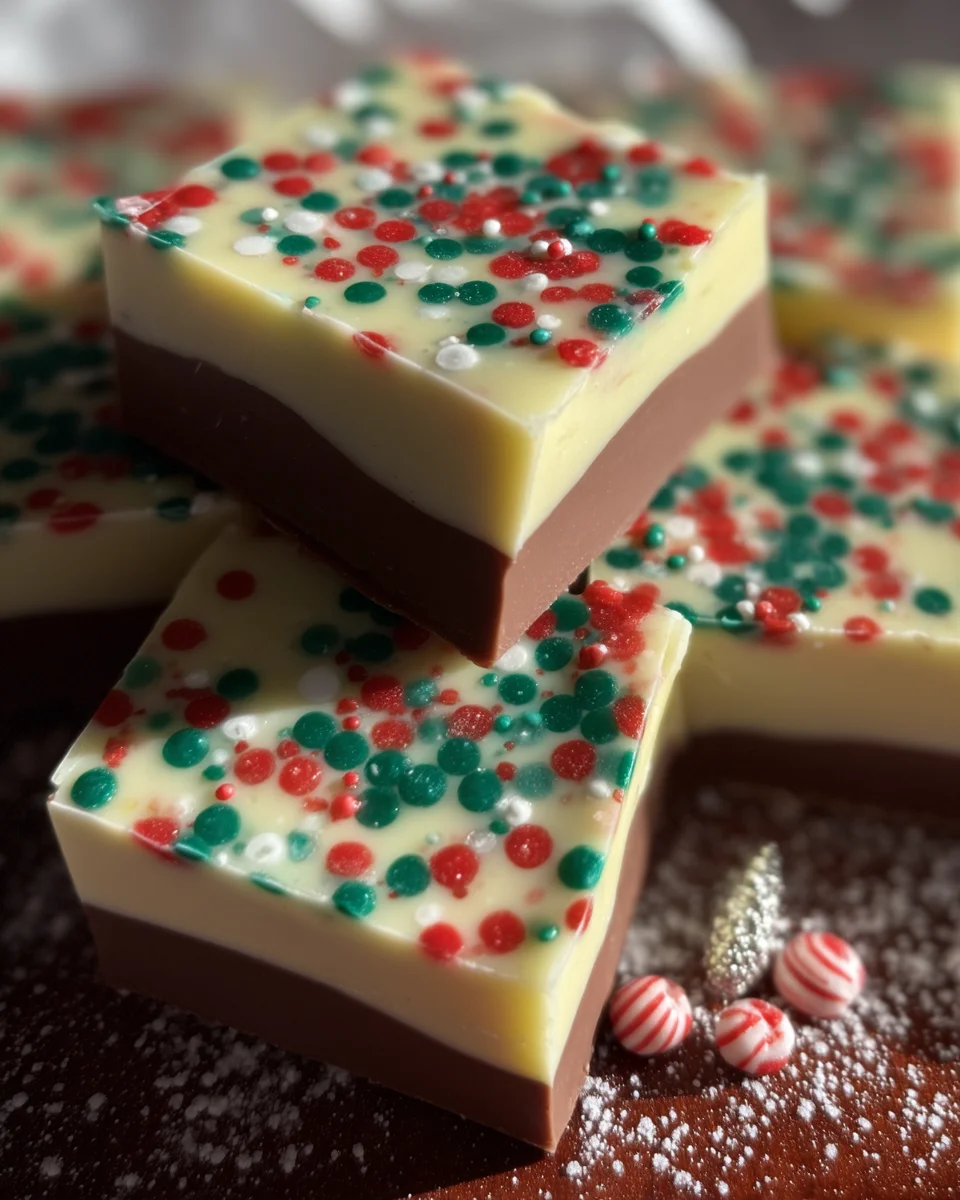 Layered Christmas Fudge Layered