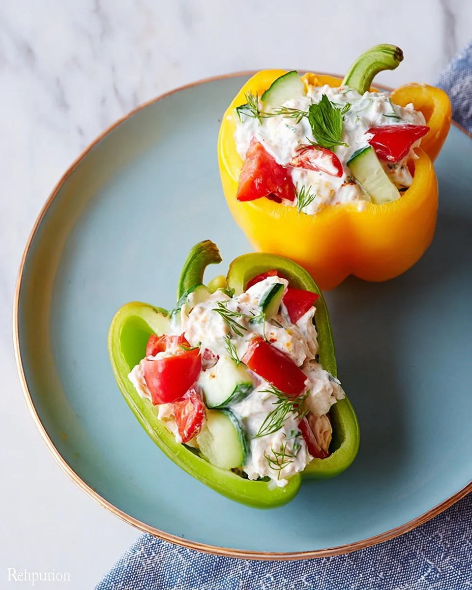 Greek Yogurt Chicken Salad Stuffed Peppers Greek