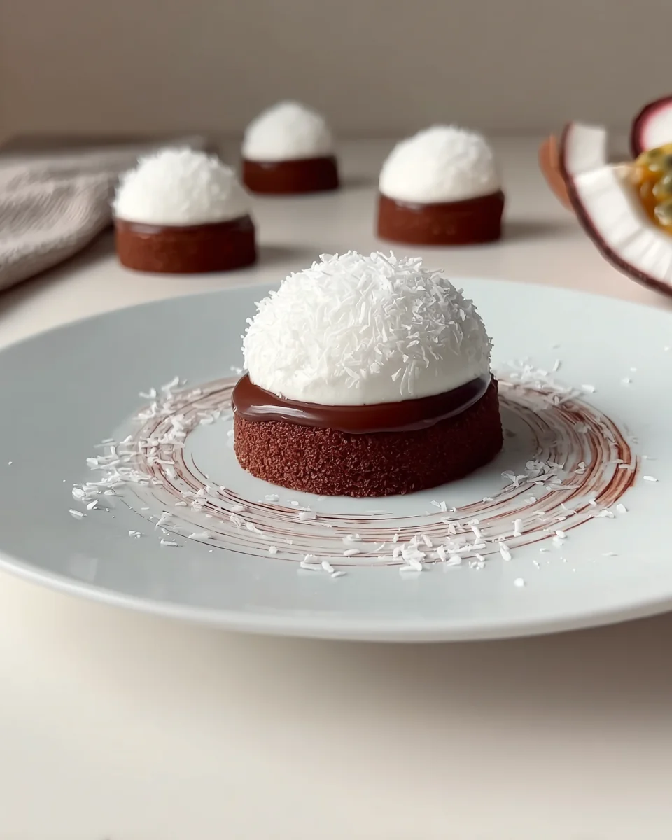 Coconut Dome with Chocolate Coconut