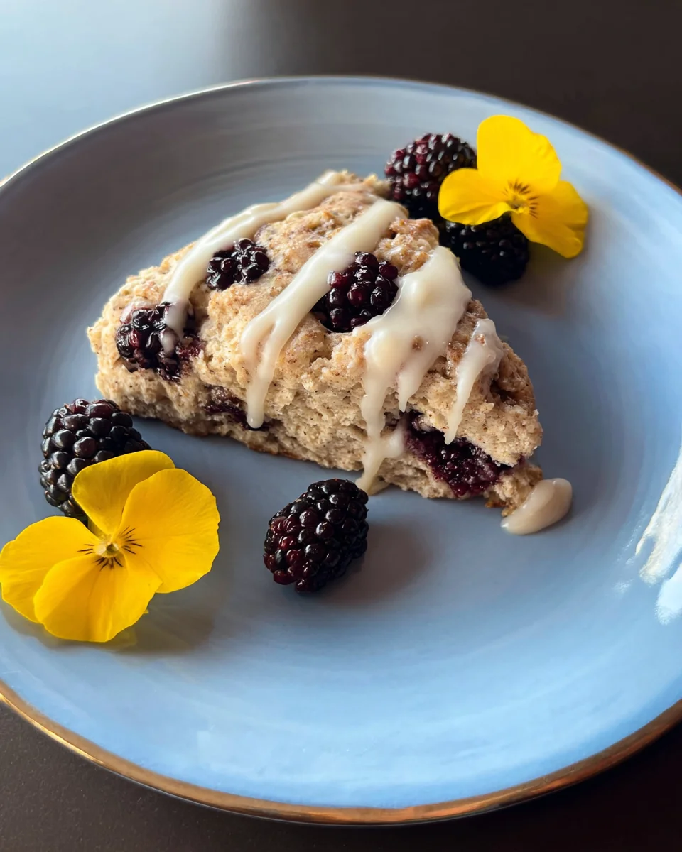 Earl Grey Blackberry Scones with Lemon Glaze Earl