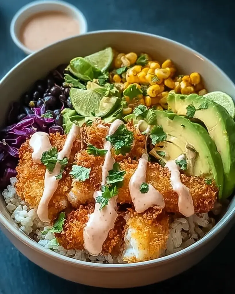 Crispy Fish Taco Bowls Crispy Fish Taco Bowls
