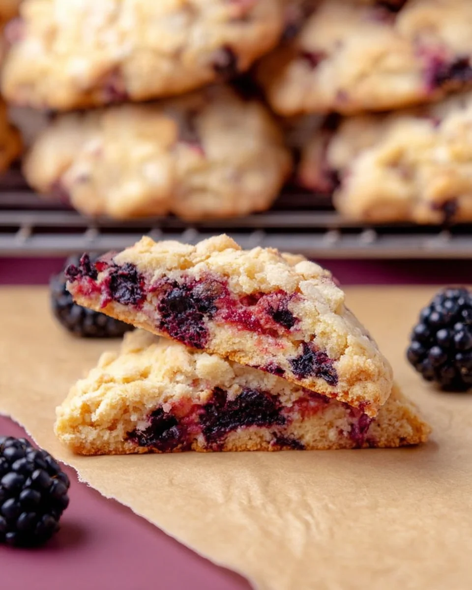 Blackberry Muffin Cookies Blackberry