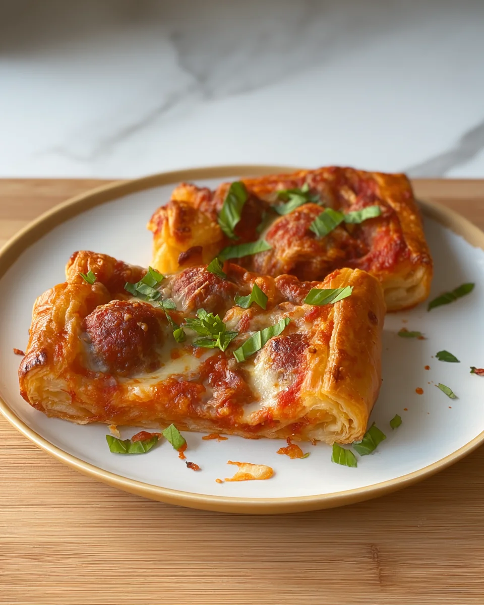 Upside Down Meatball Puff Pastry Upside