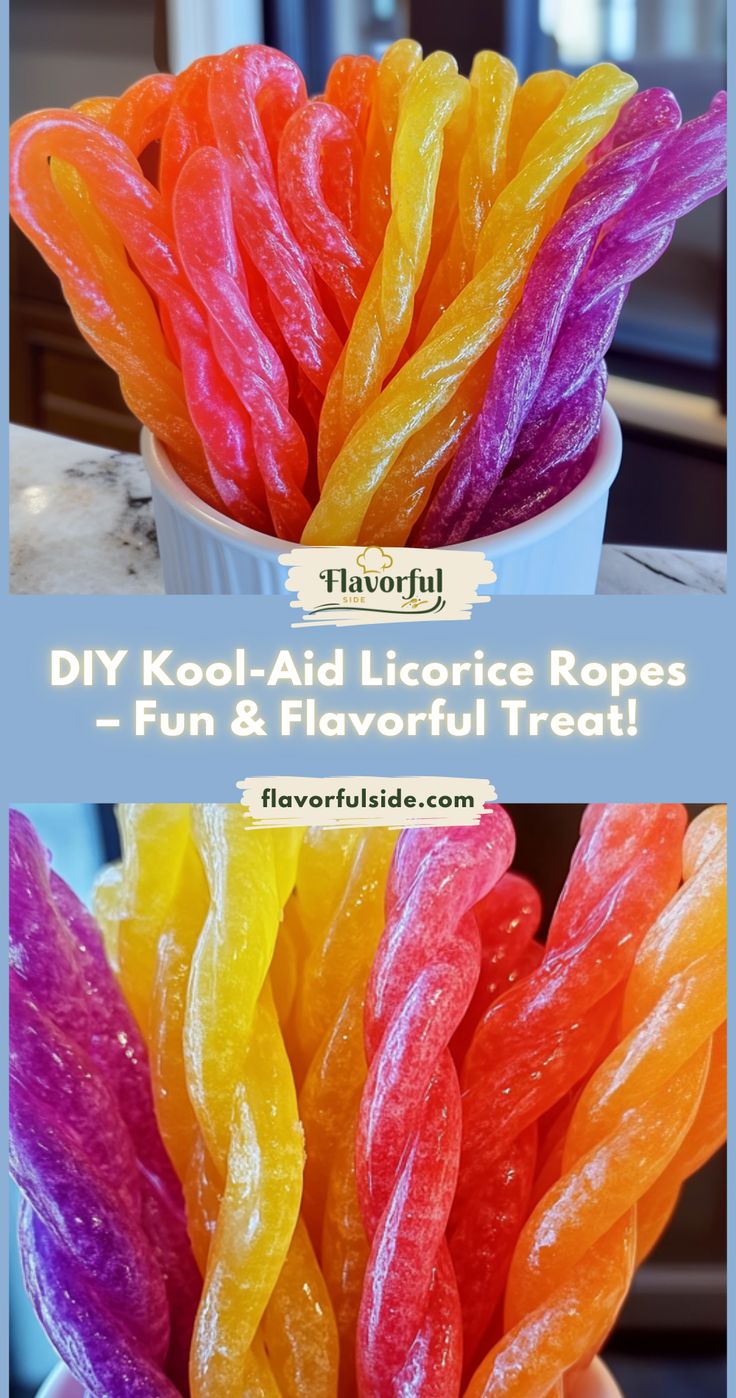 Homemade Kool-Aid Licorice Ropes
