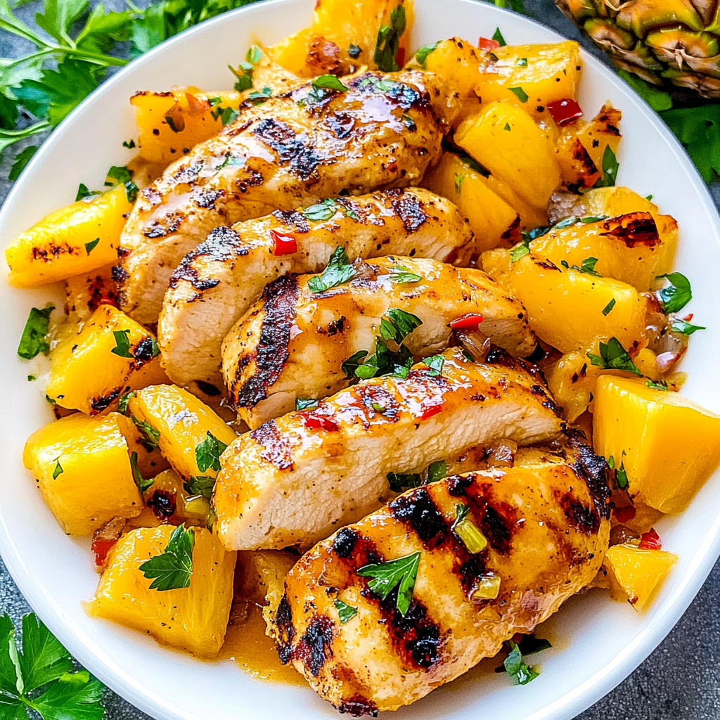 Grilled Mango Pineapple Chicken