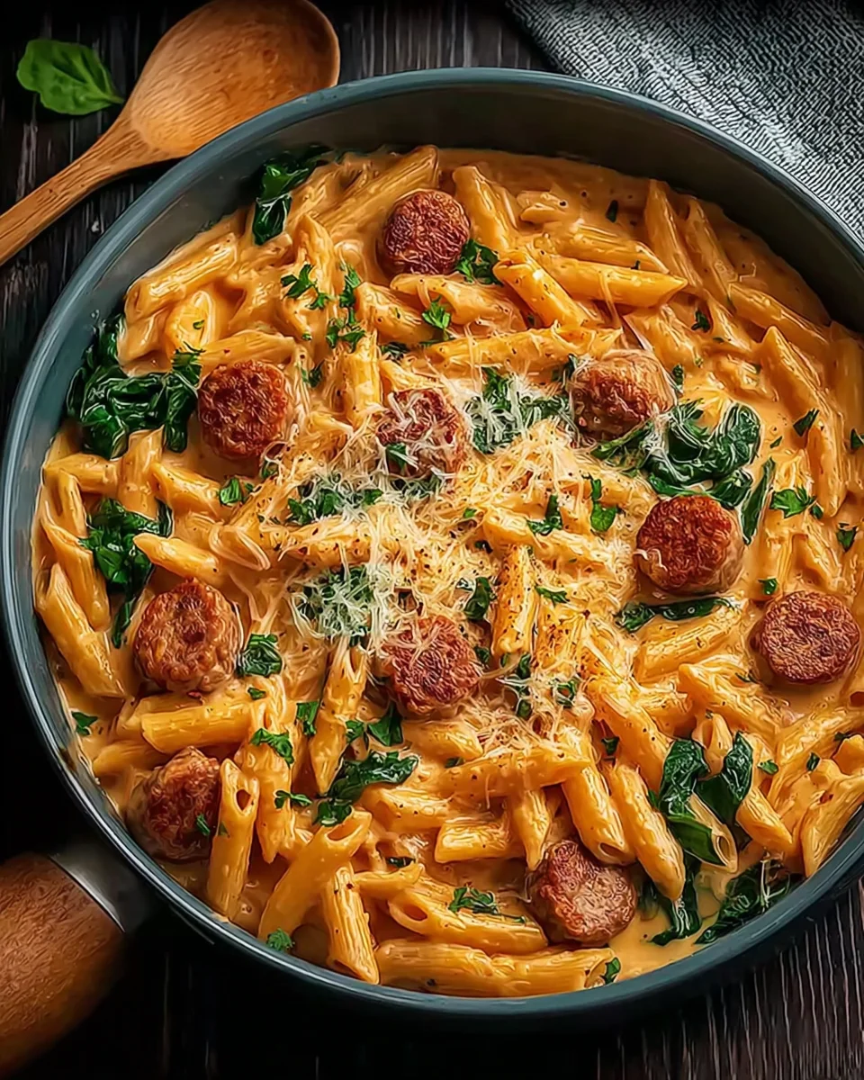 One Pot Creamy Cajun Sausage Pasta (30-Minutes) One
